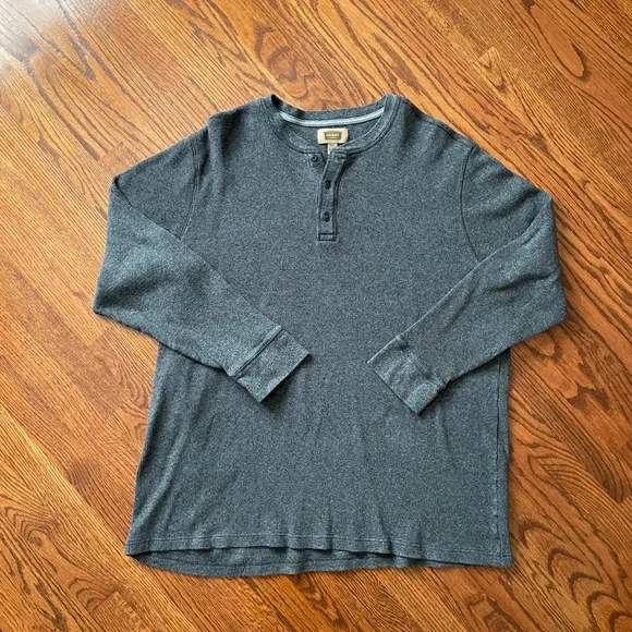 The Foundry Supply Co. Heather Gray Thermal Henley Shirt - Size 3XLT - Picture 1 of 5
